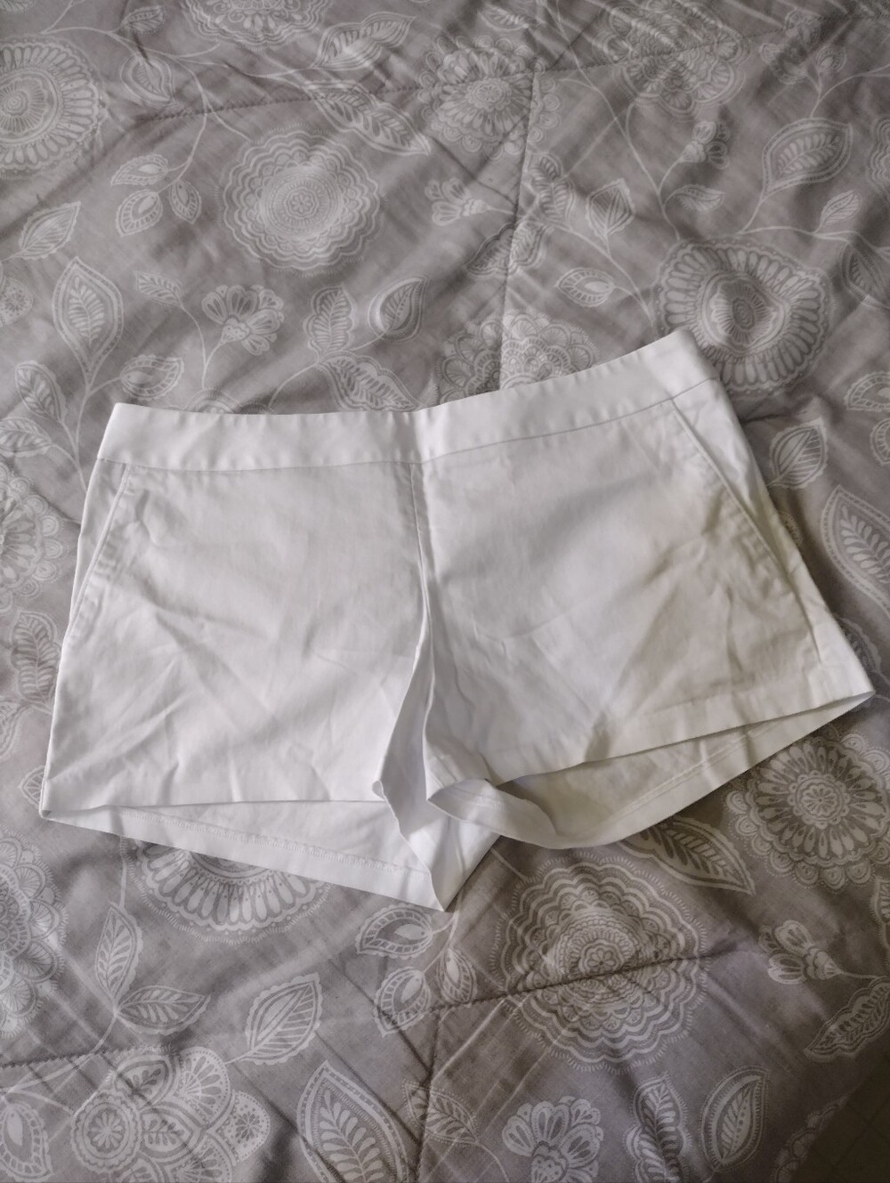 Express Women's High Waist White Dress Shorts